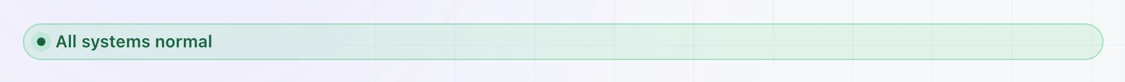 Status line reading All systems normal