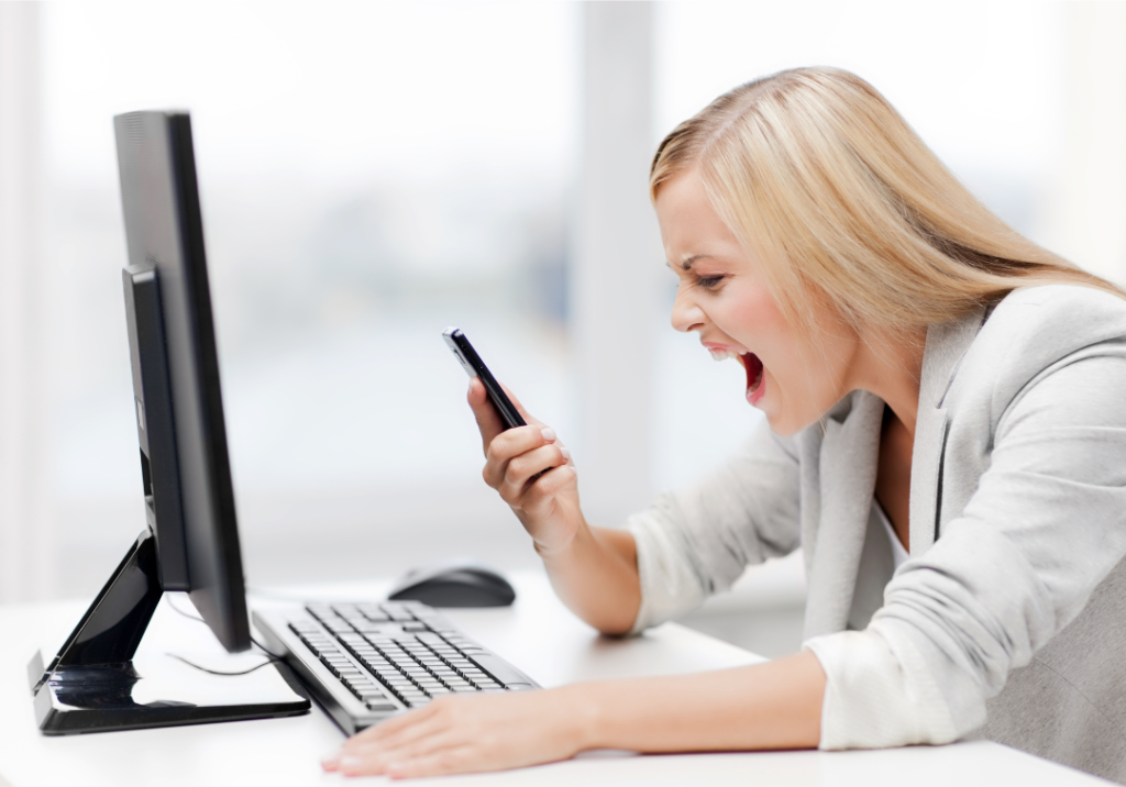 WordPress Website Monitoring - Unhappy Customer WordPress Website Down Angry On Phone