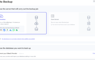 SimpleBackups Reviews Create Backup